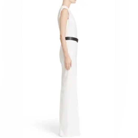NWT Escada White Zip Front Belted Wide Leg Jumpsuit  Sz.34  Modern Capsule - Picture 5 of 7